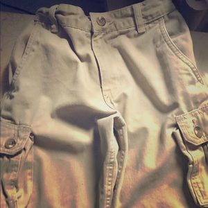 Boys Khaki Cargo Shorts
